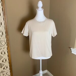 H&M Cotton t-shirt beige short sleeves size small‎